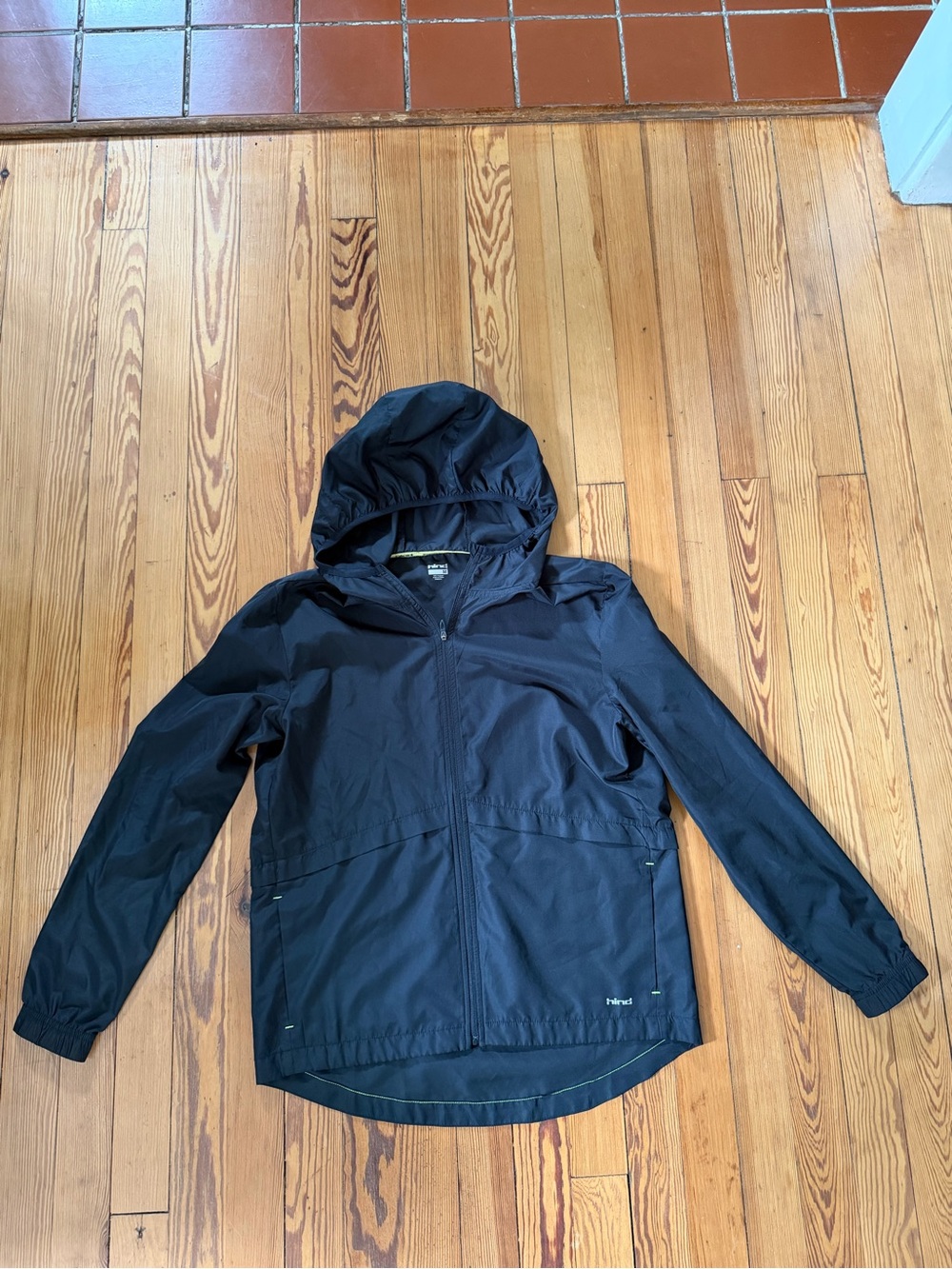 Hind Running Women’s Black Hooded Windbreaker Jacket Lightweight M